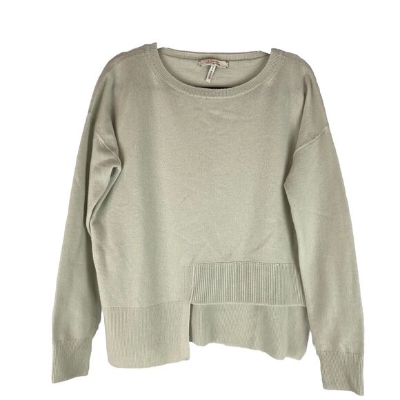 Dorothee Schumacher Light Green 100% Cashmere Sweater Size 1 Asymmetrical Hem - Picture 1 of 10